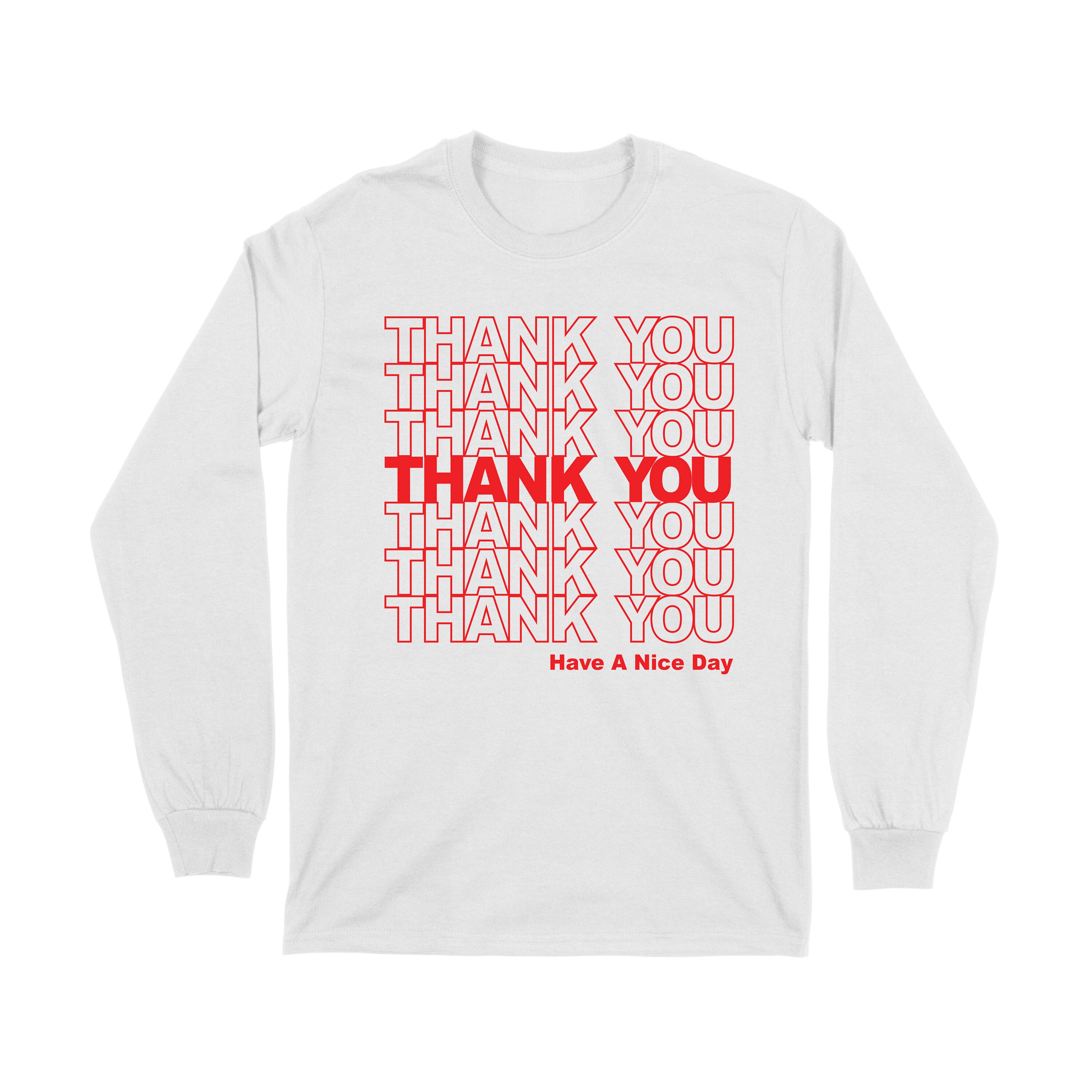 Thank you shopping bag shirt deals