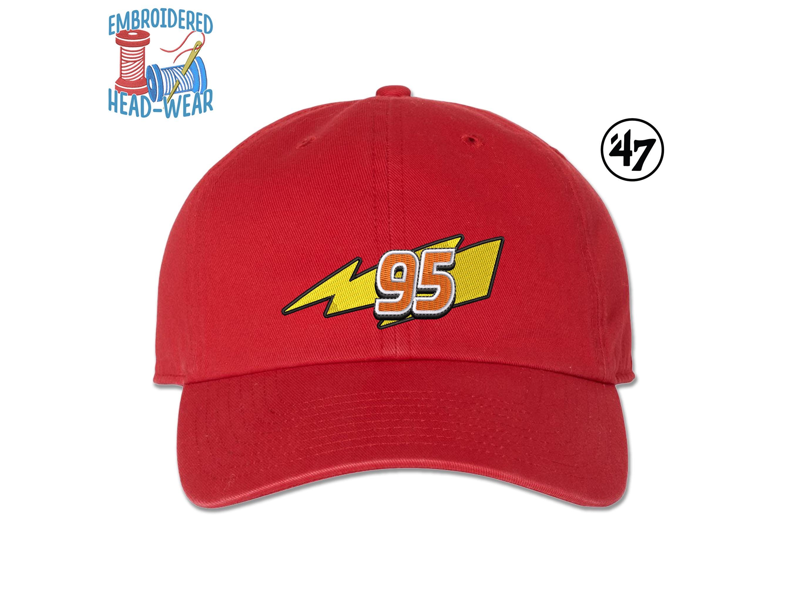 95 Lightning Mcqueen 47 Brand Clean up Embroidered Cap | Adult