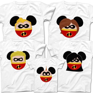 The Incredibles Mickey Ears T-Shirt | All Incredibles Characters Tees | Mr. Incredible | Mrs. Incredible | Dash | Violet | Jack Jack T-Shirt
