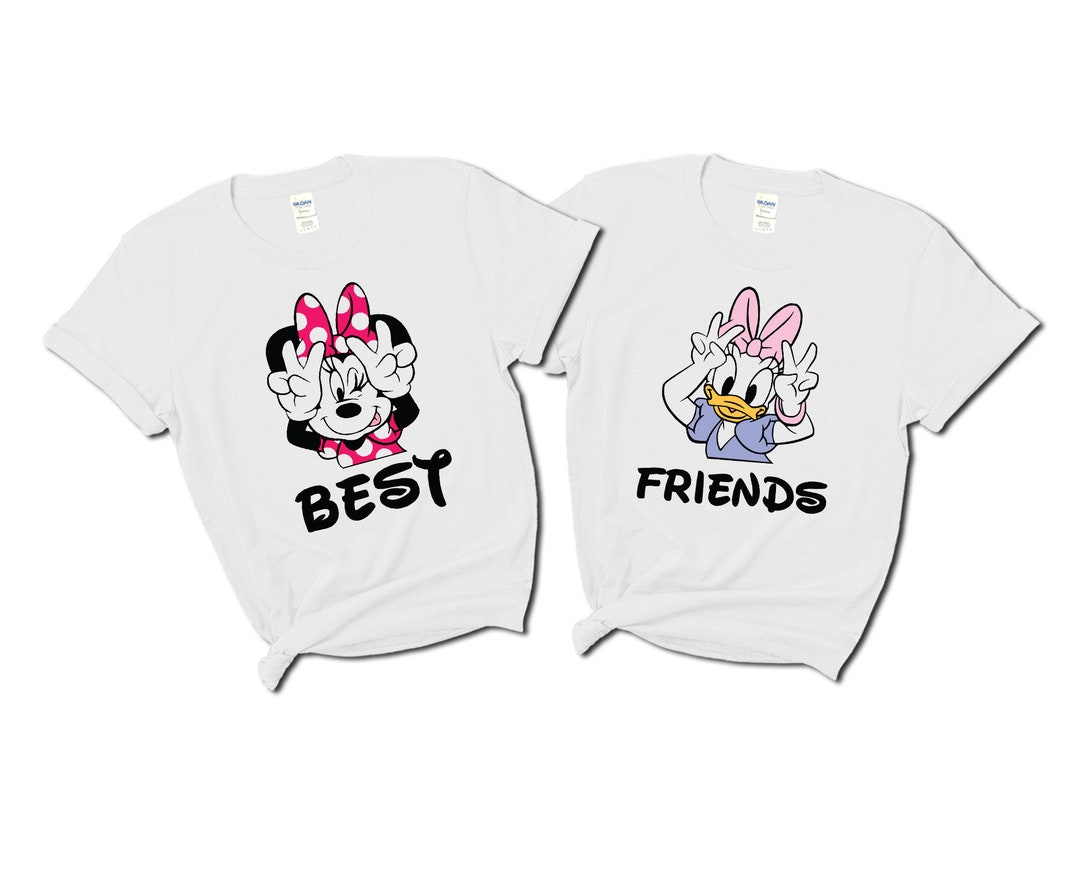 Besties Sisters Girls Mom Tees Disney Duck - Daughter and BEST FRIENDS Daisy Matching Mouse Etsy Disney Minnie T-shirts and