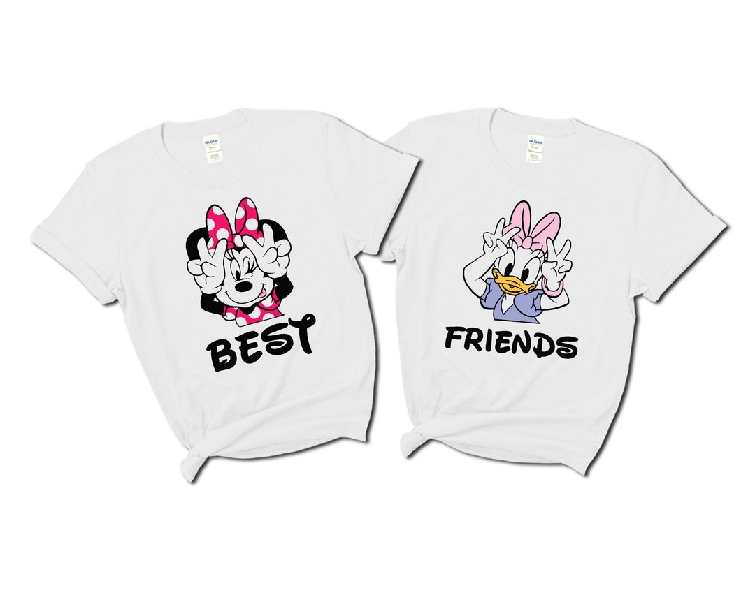 BEST FRIENDS Minnie Mouse and Daisy Duck Matching T-shirts Disney Besties  Tees Sisters Mom and Daughter Disney Girls