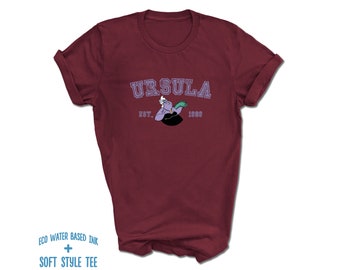 Ursula Villain Retro T-Shirt | Ursula EST 1989 | Soft Style Shirt | Variety of Colors | The Little Mermaid Villain Shirt