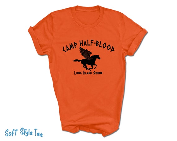 Camp Half blood Long Island Sound Orange T shirt Percy Jackson Womens sizes