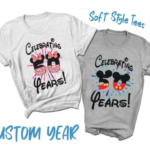 Disney Couples Anniversary T-Shirts | 2023 Anniversary Shirt | Personalized Number and Text | Disney World Family Vacation | Together Since