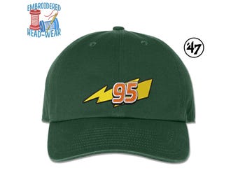 95 Lightning Mcqueen 47 Brand Clean up Embroidered Cap | Adult
