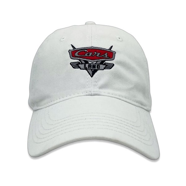 Cars LAND Embroidered Hat | Unstructured Adult Unisex Adjustable Fit Cap | Variety of Colors | Cars Cosplay Hat | McQueen Costume | Cars Fan