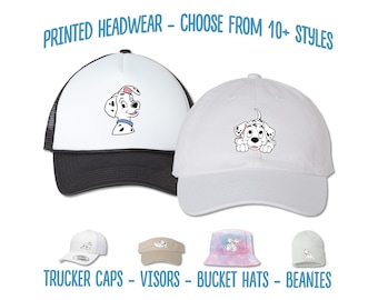 101 Dalmatians Hat | Dalmatians Hats | Rolly Lucky Patch Pongo Perdita Cap | Bucket Hat Trucker Cap Visor Beanie Kids Youth Hat Birthday Hat