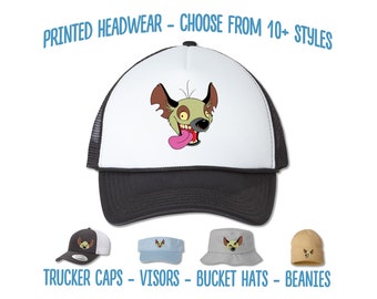 Lion King Hyena Hat | Animal Kingdom Hyena Printed Hat | Shenzi Hyena Face Cap | Banzai Face Hat | Ed Hyena Bucket Hat | Lion King Birthday