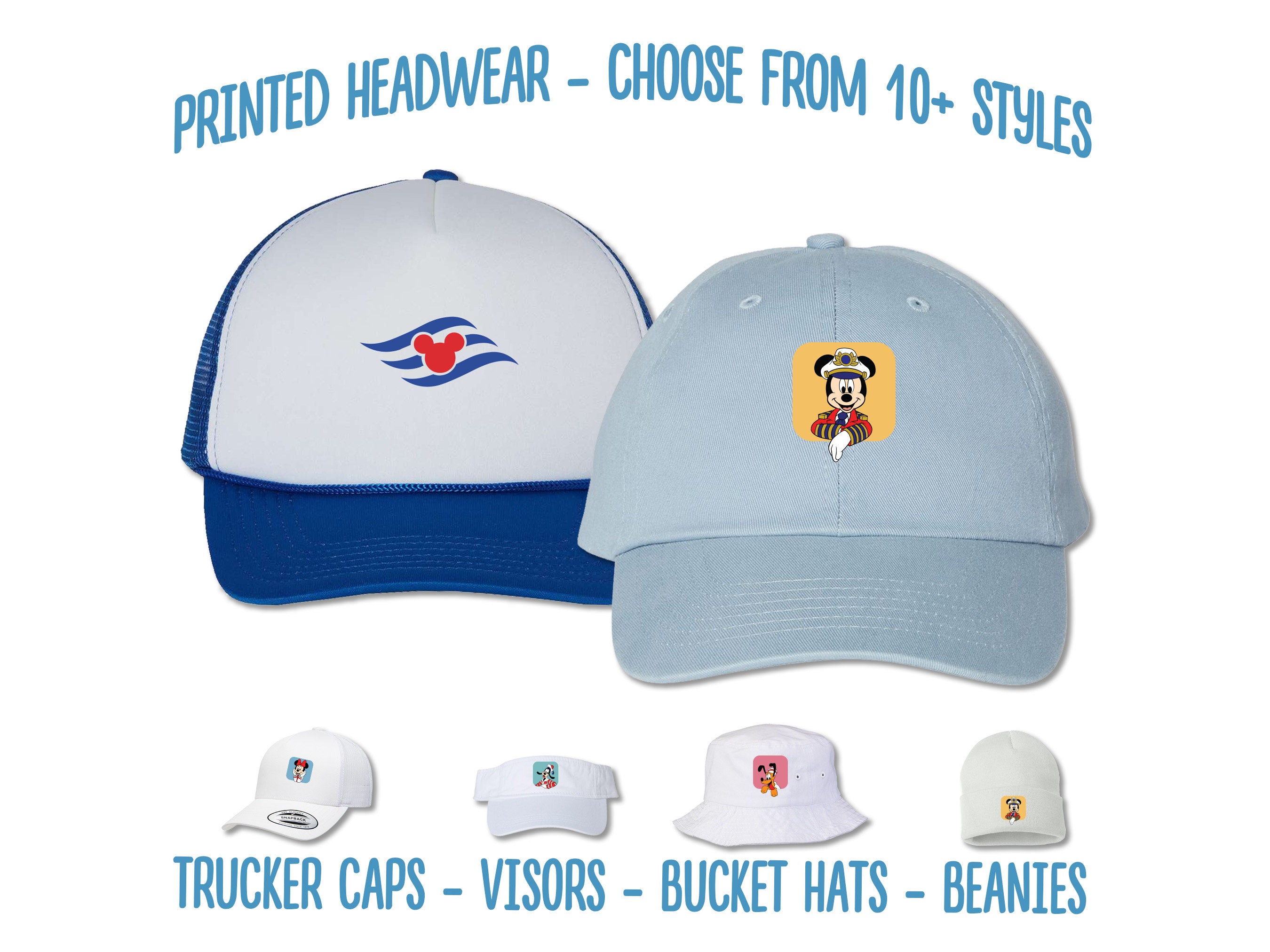 Disney Cruise Line Flag Hat | Mickey Minnie Goofy Pluto Kids