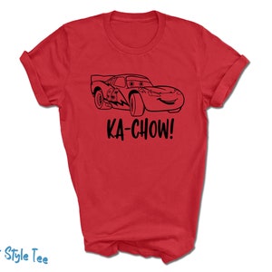 Lightning McQueen Ka-Chow! T-Shirt | Cars Tee | Lightning McQueen Shirt | Premium Soft Style Tee | McQueen Costume