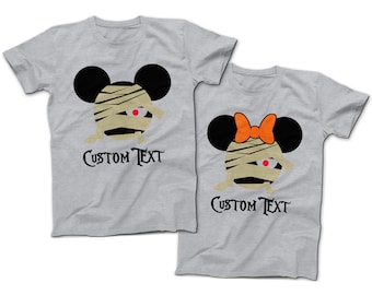 Mickey & Minnie Mummy CUSTOM T-Shirts | Mickey's Not So Scary Halloween Party Shirts | Custom Family Vacation Tees | Disney Halloween Squad