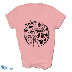 I&#39;m Here For the Snacks T-Shirt | Disney Park Hop Tee | Printed on Premium Soft Style Tees