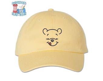 Gorra bordada de Winnie The Pooh / Lindo oso Pooh / Tallas para adultos y jóvenes / Gorra de camionero, gorra de pescador, gorra de papá / Gorra de búsqueda de miel / Aventuras de Pooh