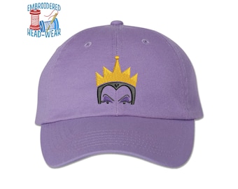 Evil Queen Embroidered Cap | Snow White Movie Evil Queen Character Embroidered Cap | Adult & Youth Sizes | Trucker Cap Bucket Hat Dad Hat
