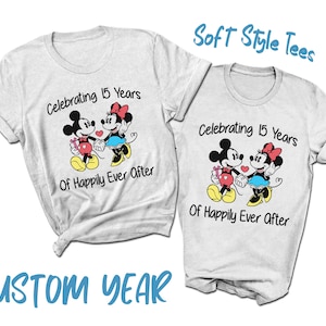 Mickey & Minnie Couples Disney Anniversary T-Shirts | Customize with your own year | Soft Style Tees | WDW 2023 Anniversary