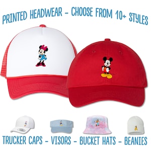 Mickey and Friends Hat | Minnie Mouse Daisy Duck Donald Duck Goofy Pluto Kids Hat | Disney 2024 Hat | DisneyLand Visor Bucket Trucker Beanie