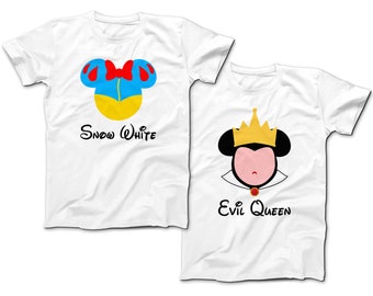 7 Dwarfs Mickey Ears Group T-Shirts | Snow White and Evil Queen T-Shirts | Disney World 2020 | Disney Family Apparel