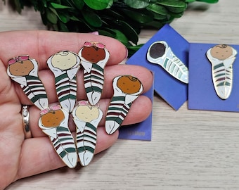 NICU Enamel Pin: Wrapped Baby, Nurse Gift