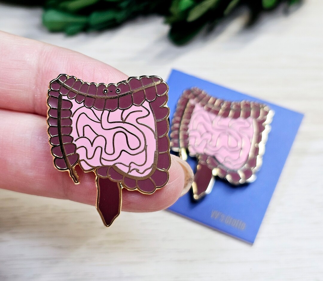 Happy Intestines Enamel Pin, Gastroenterology Gift - Etsy