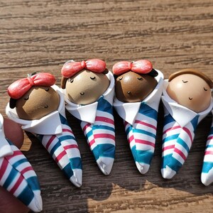 Polymer Clay Baby Charm, NICU Nurse Gift, Hospital Blanket image 13