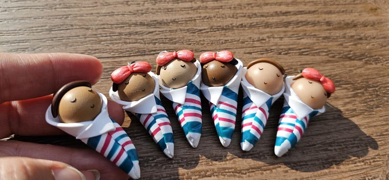 Polymer Clay Baby Charm, NICU Nurse Gift, Hospital Blanket image 13