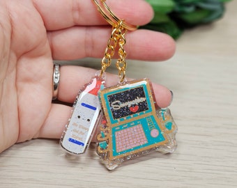 Sonographer keychain. Ultrasound keychain. Set of 2 keychains.Ultrasound tech.RDMS. Sonography student