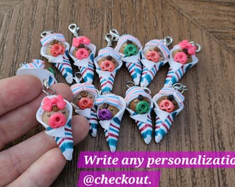 Polymer Clay Newborn Baby Charm: NICU Nurse Gift