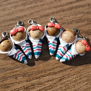 Polymer Clay Baby Charm, NICU Nurse Gift, Hospital Blanket image 2