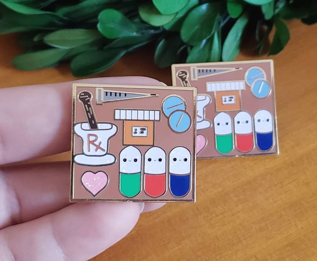 Pharmacy Enamel Pin.hard Enamel Pin.pharmacy Pin.pharmacy Tech Etsy