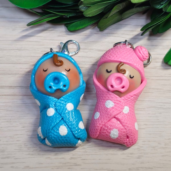 NICU burrito. Baby wrapped in blanket charm.Neonate charm.OB/Gyn nurse gift.Labor and delivery Nurse medical badge charm.Baby burrito.