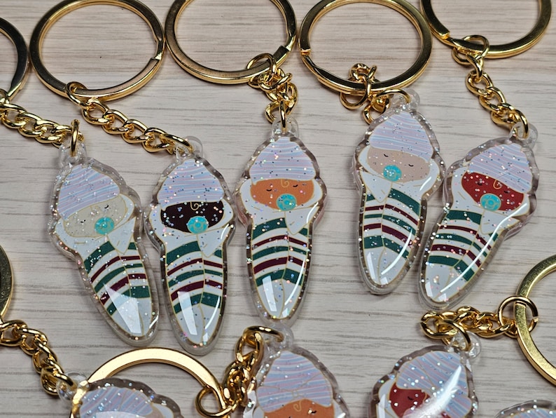 Baby Wrapped in Blanket Acrylic Keychain, NICU Nurse Gift - Etsy