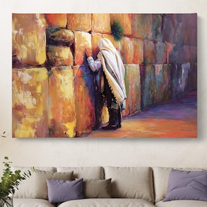 Western Wall Kotel Canvas – Jerusalem Israel Art, Judaica Home Decor, Kosel Jewish Painting