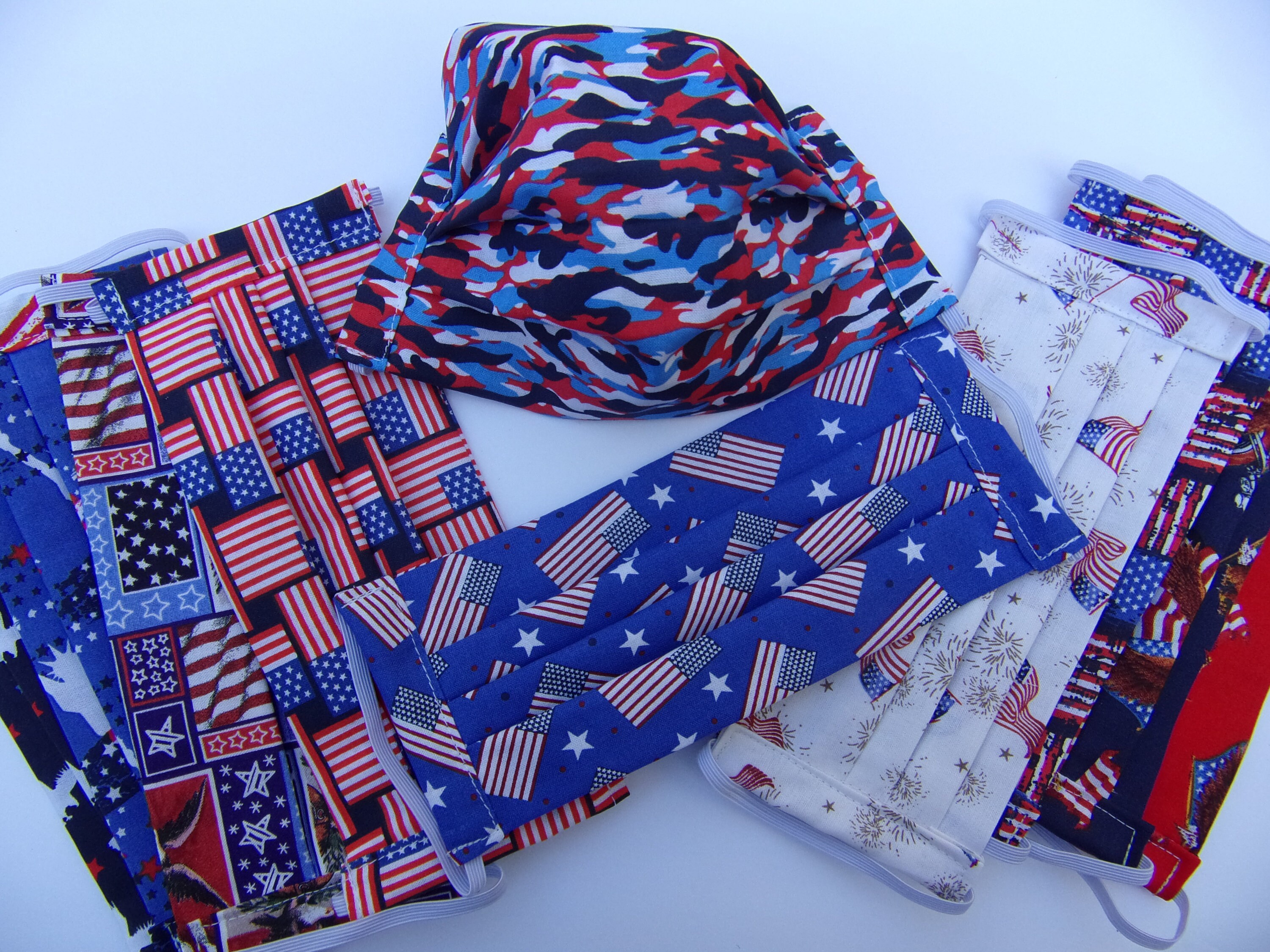 Patriotic fabric face mask July 4th washable face mask ECO Etsy