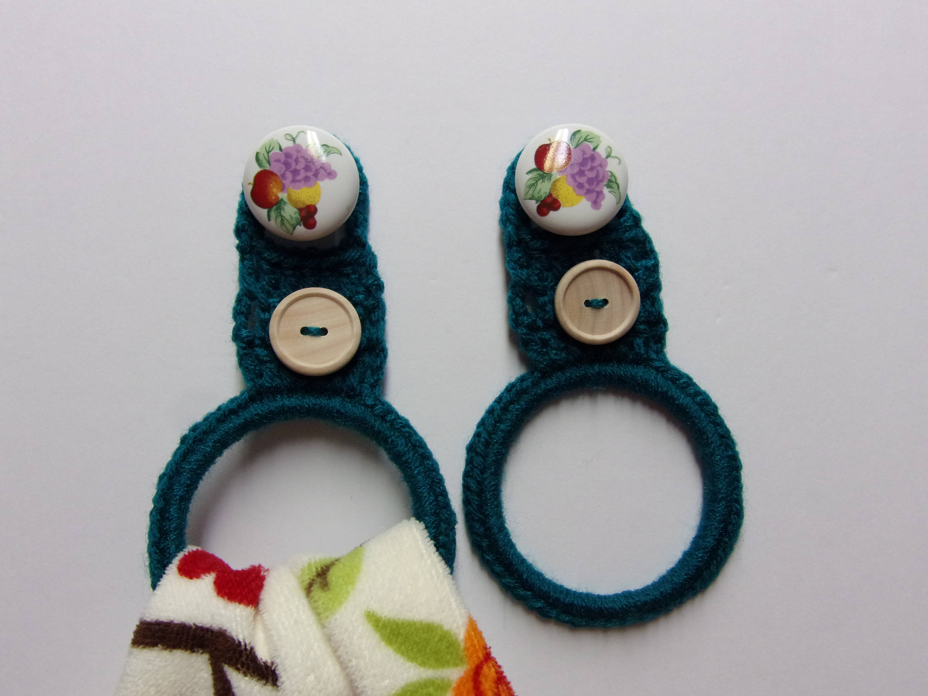 Over the Knob Hanging Dish Towel Holder Set of 2 Kitchen Knob Etsy