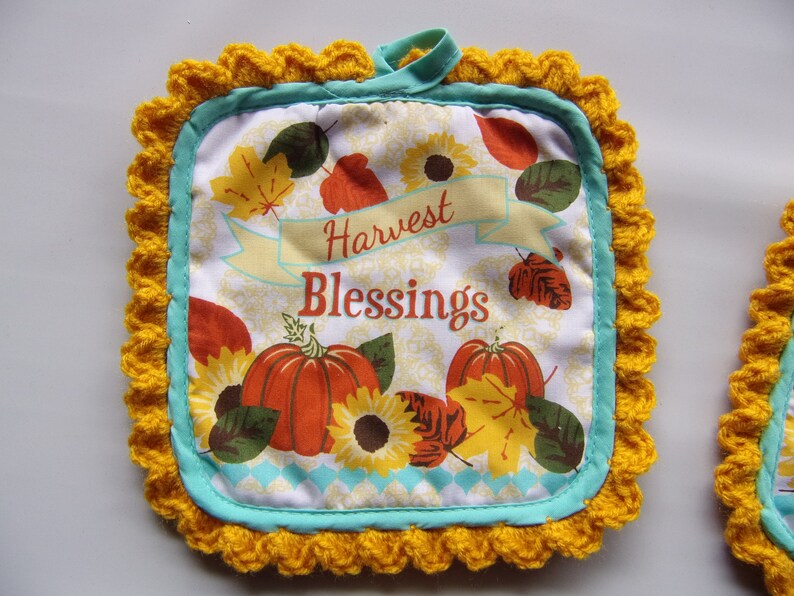 Pot Holder Kitchen Gift Set of 4 Crocheted Hanging Kitchen Etsy