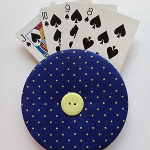 playing card holder polka dots assistant card holder, easy hold playing card holder, family game night card holder, no drop card holder