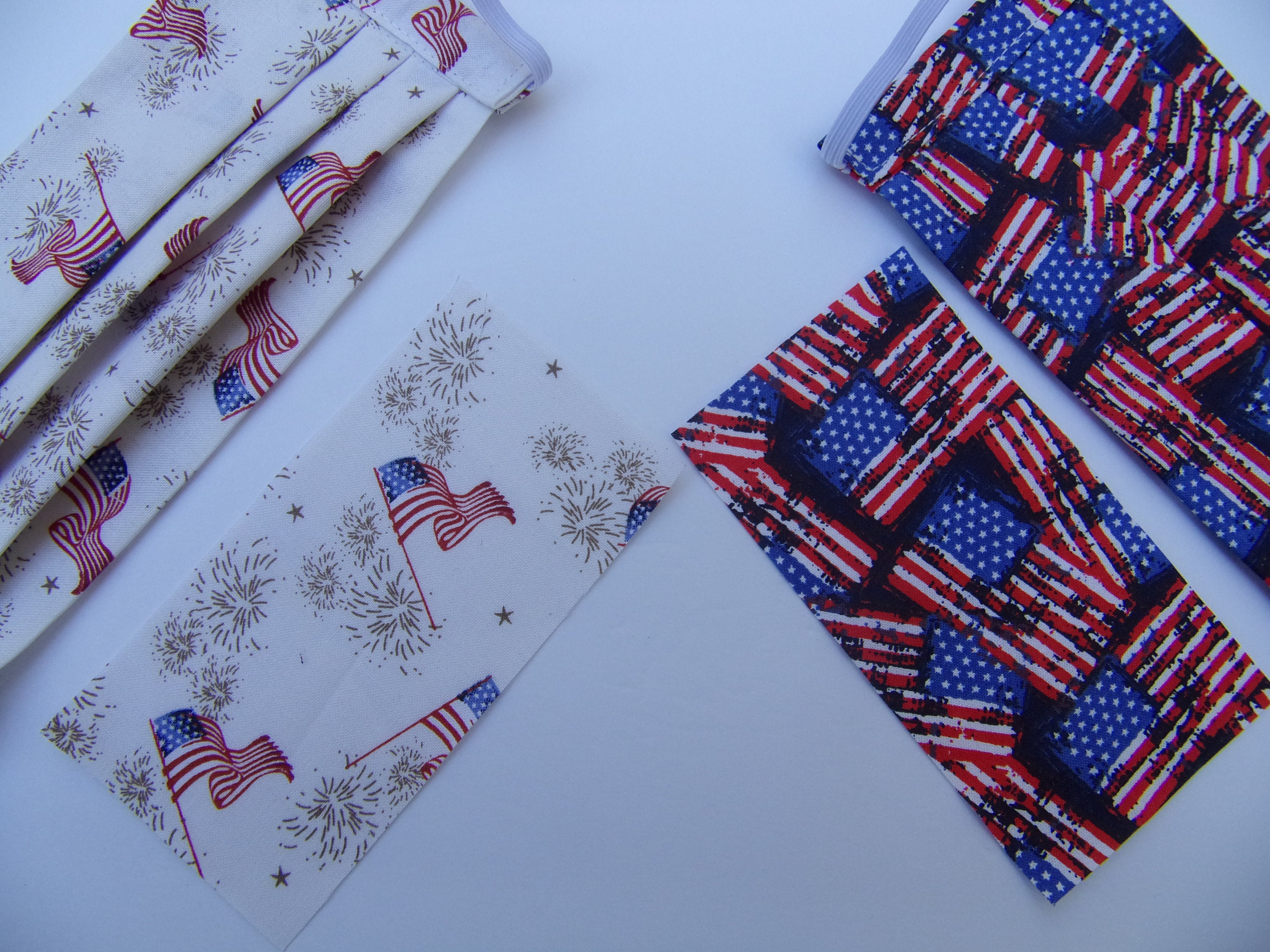 Patriotic fabric face mask July 4th washable face mask ECO Etsy