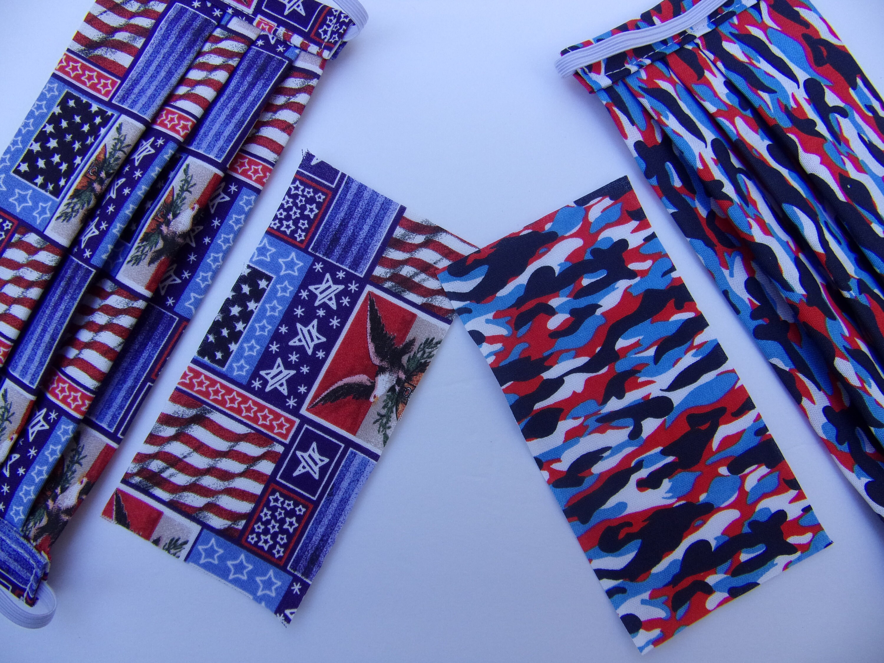 Patriotic fabric face mask July 4th washable face mask ECO Etsy