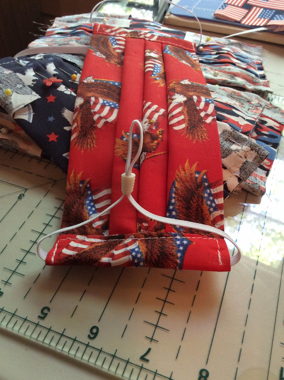 Patriotic fabric face mask July 4th washable face mask ECO Etsy