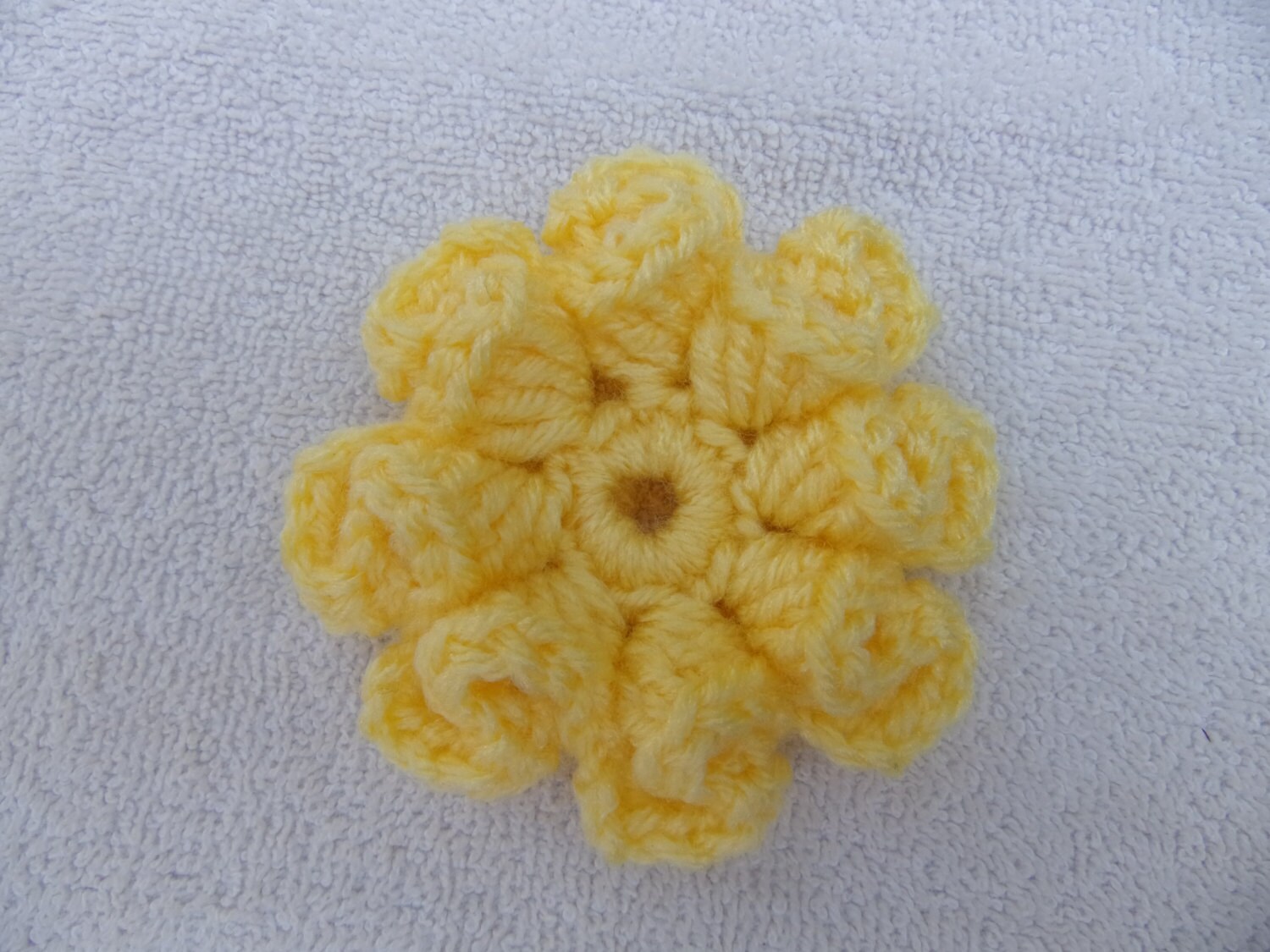 3d Flower Embellishments Set of 5 Yarn Flower Flower Etsy