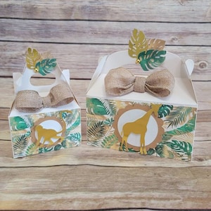 Safari Favor Box,  Safari them Gable box, Jungle themed Party, Baby Safari Birthday, Safari birthday favors, Jungle First Birthday,