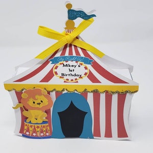 Carnival Theme Favor Boxes, Circus Theme Favor Boxes, Circus birthday theme, Carnival birthday theme, Circus Party Decorations image 2