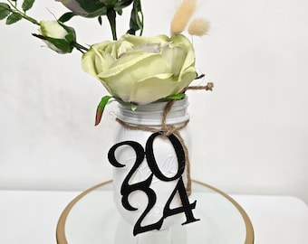 2024 Graduation Centerpiece Cutouts: DIY Mason Jar Decorations