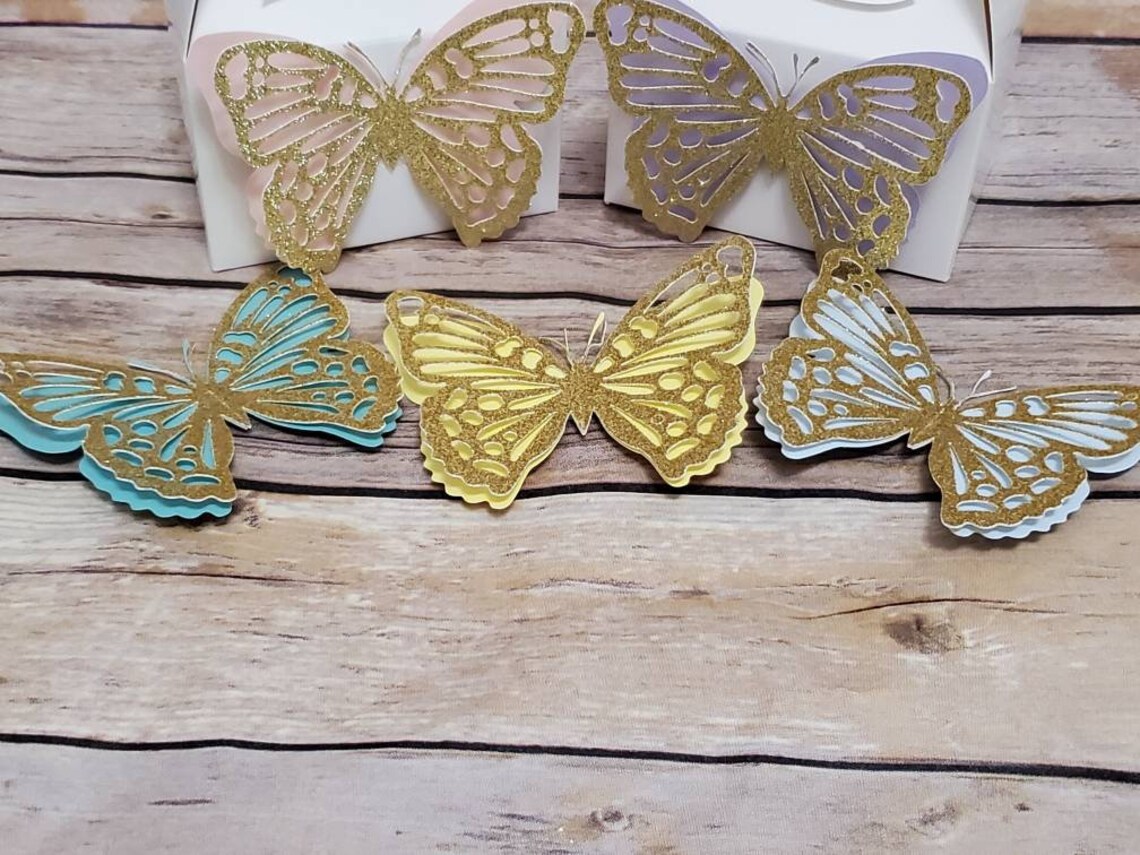 Butterfly Favor Boxes Butterfly Themed Party Pastel Themed - Etsy