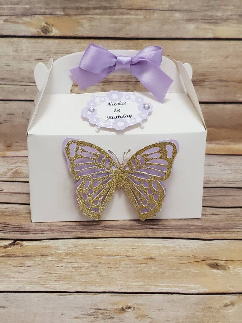 Butterfly Favor Boxes Butterfly Themed Party Pastel Themed Etsy