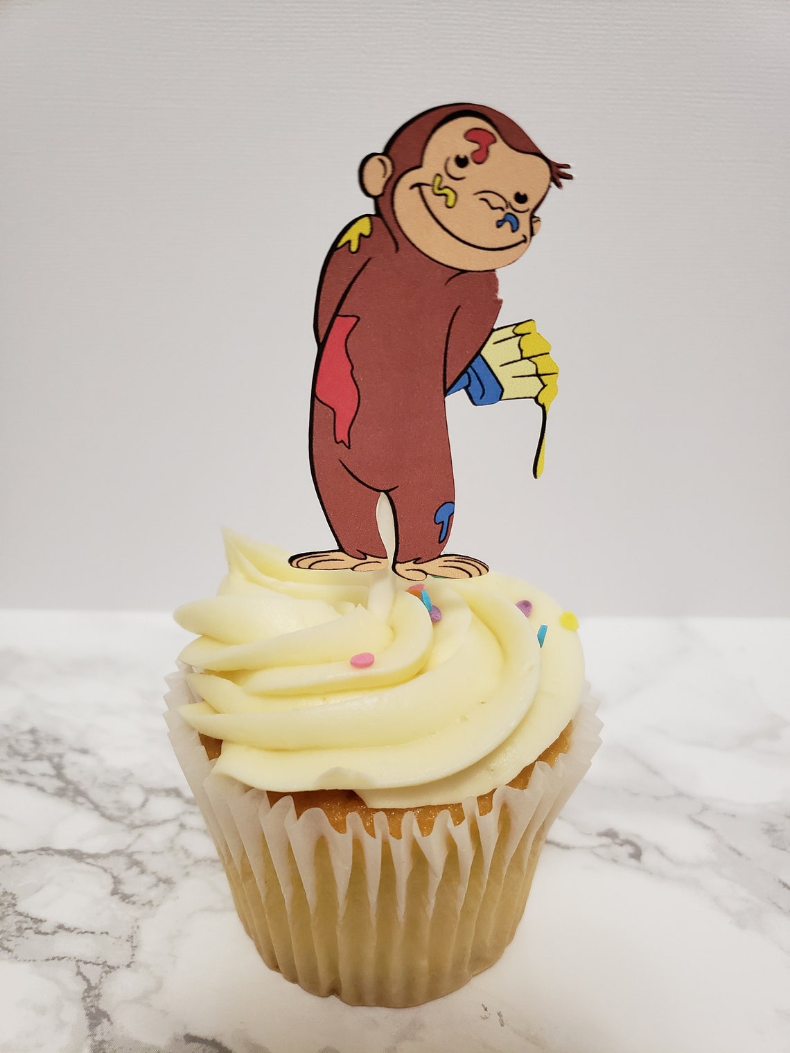 Curious Cupcake Topper Curious Birthday Etsy