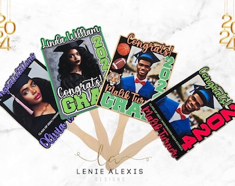 Custom Photo Graduation Fan: Class of 2024 Keepsake