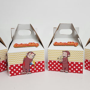 Curious George Party Treat Box: Personalized Birthday Gable Box - Etsy