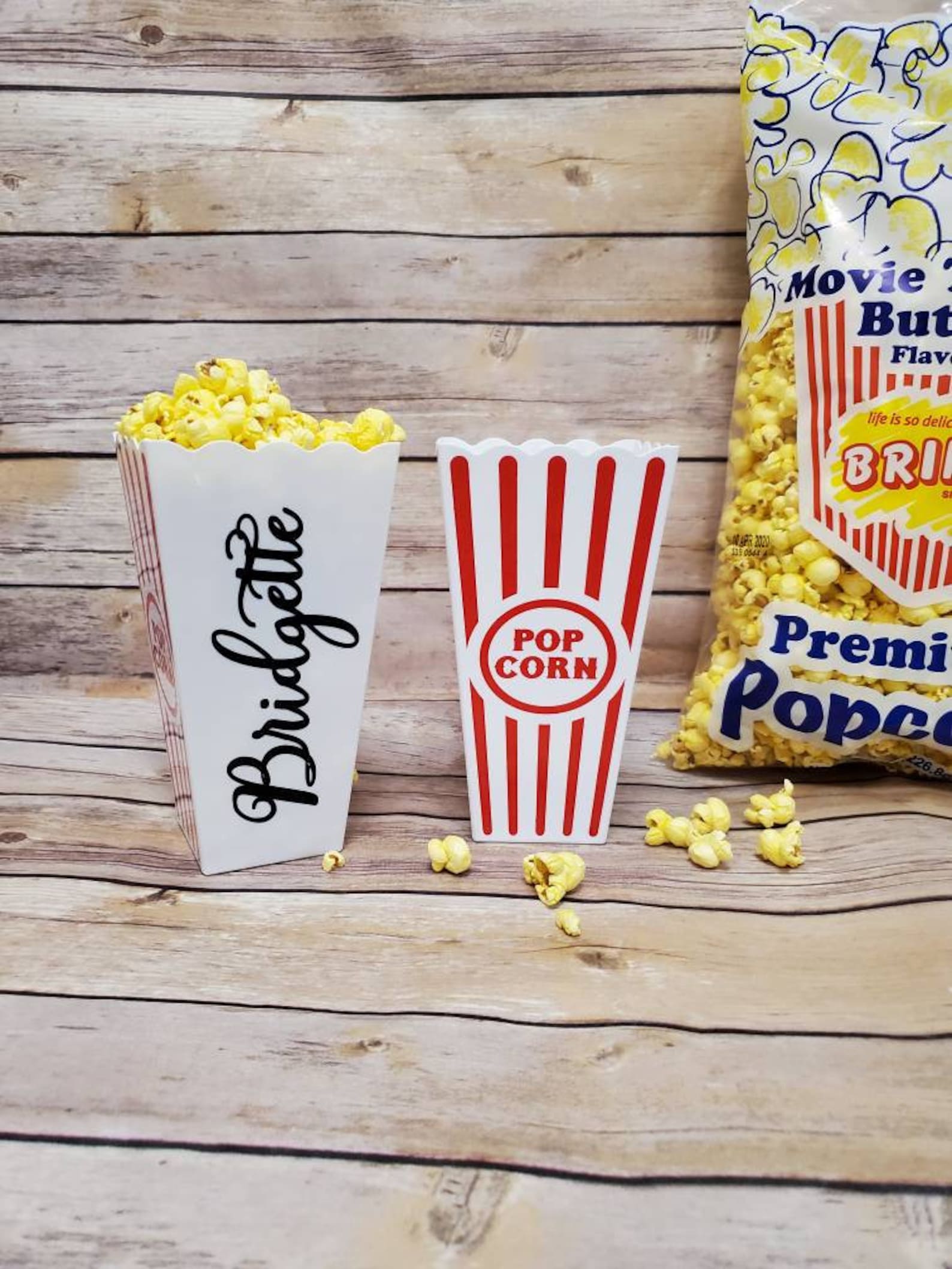 Personalized Popcorn Tub Personalized Popcorn Bucket Movie Etsy