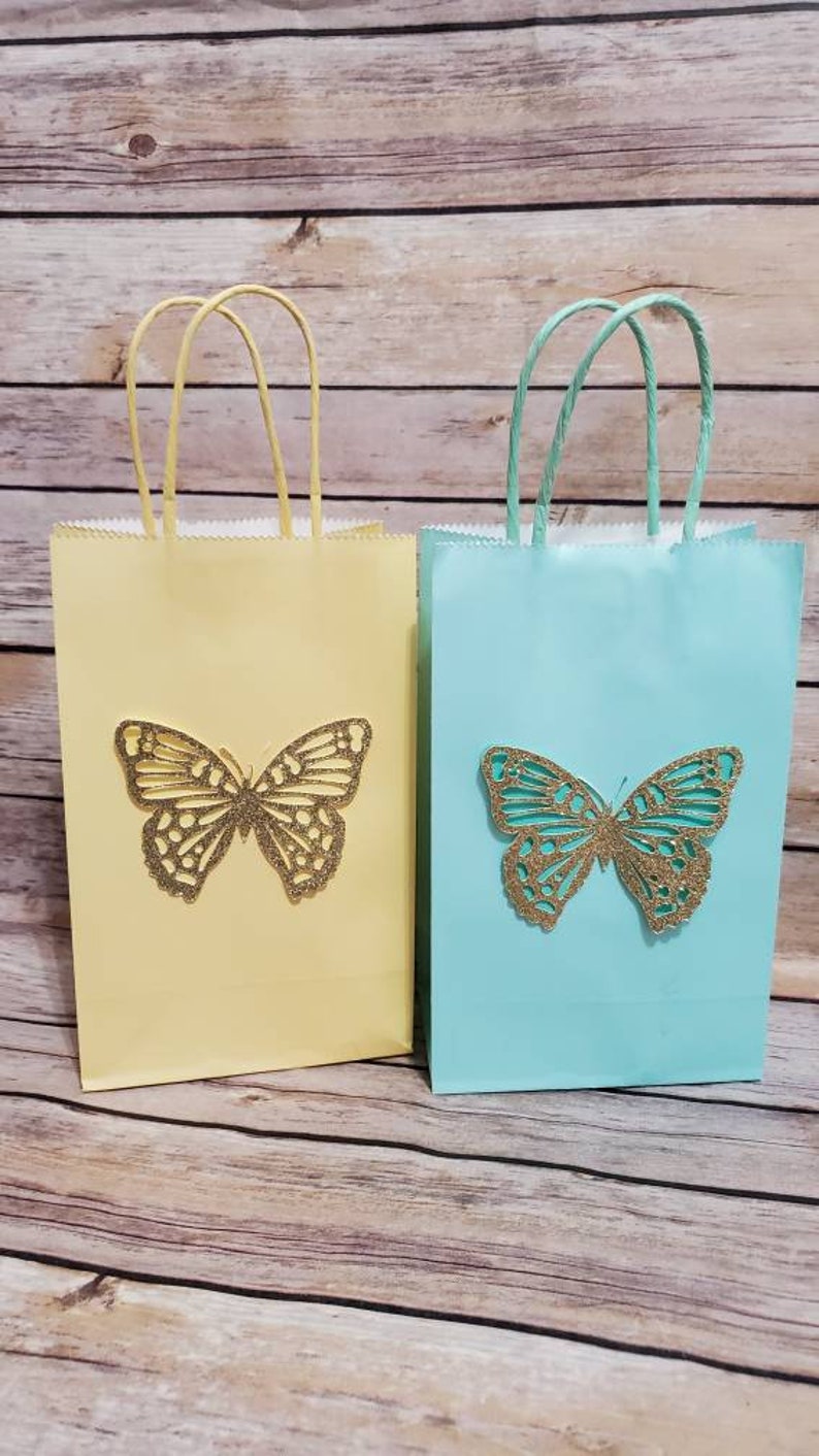 Butterfly Favor Bags Pastel Favors Bags Butterfly Themed Etsy
